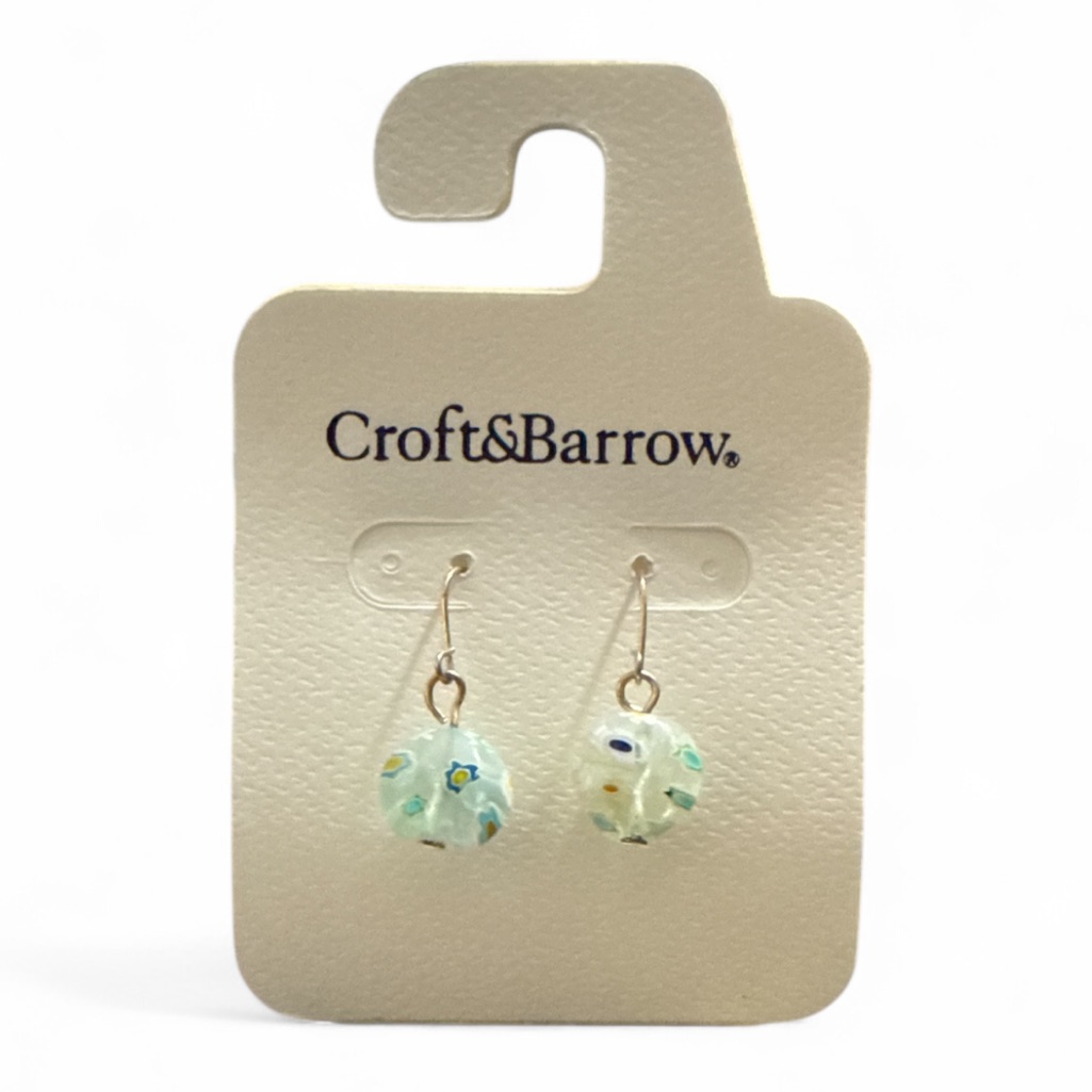 Croft Barrow Gold Tone Glass Bead Dangle Earrings 15 Boho Chic 13$